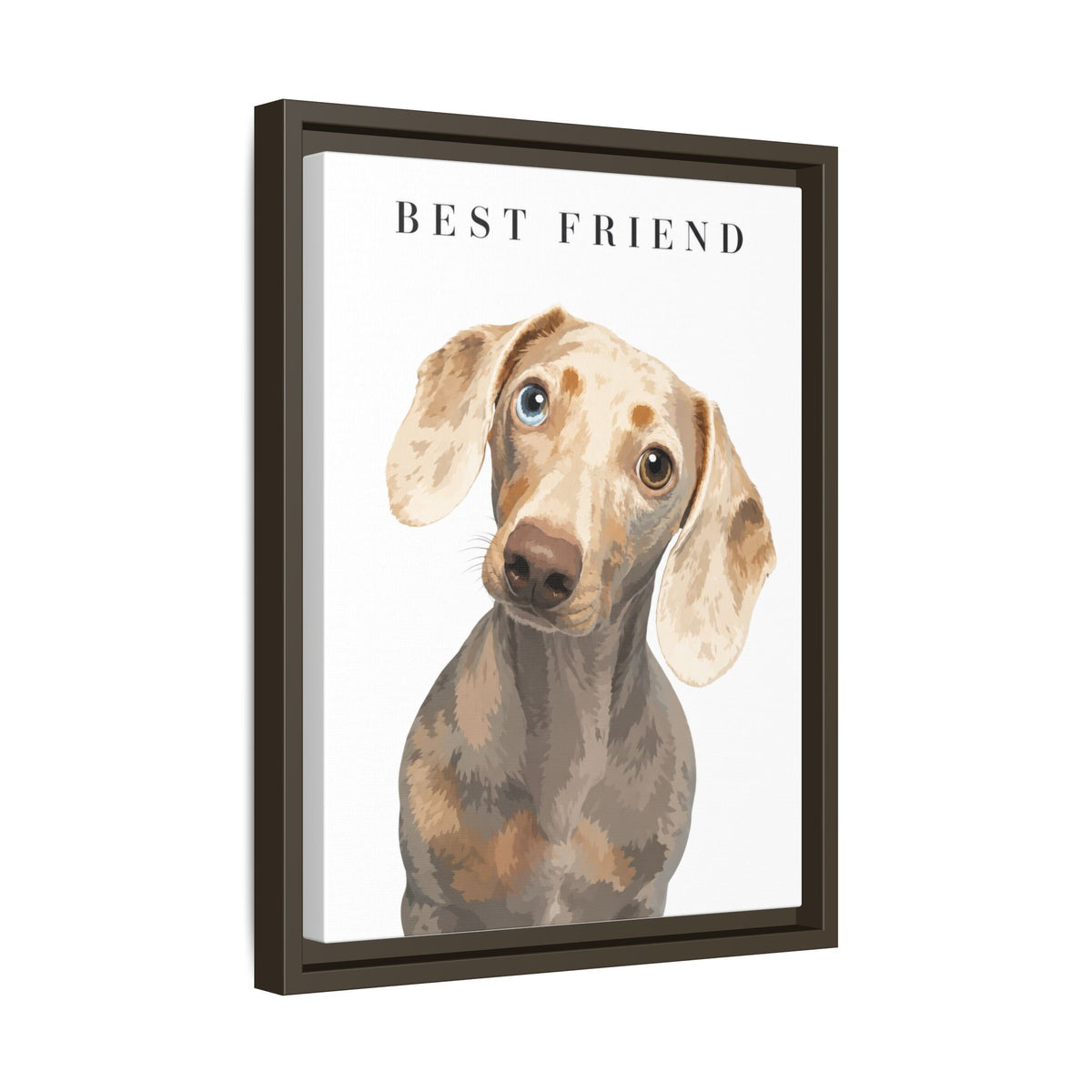 Modern Portrait Custom Pet Framed Canvas