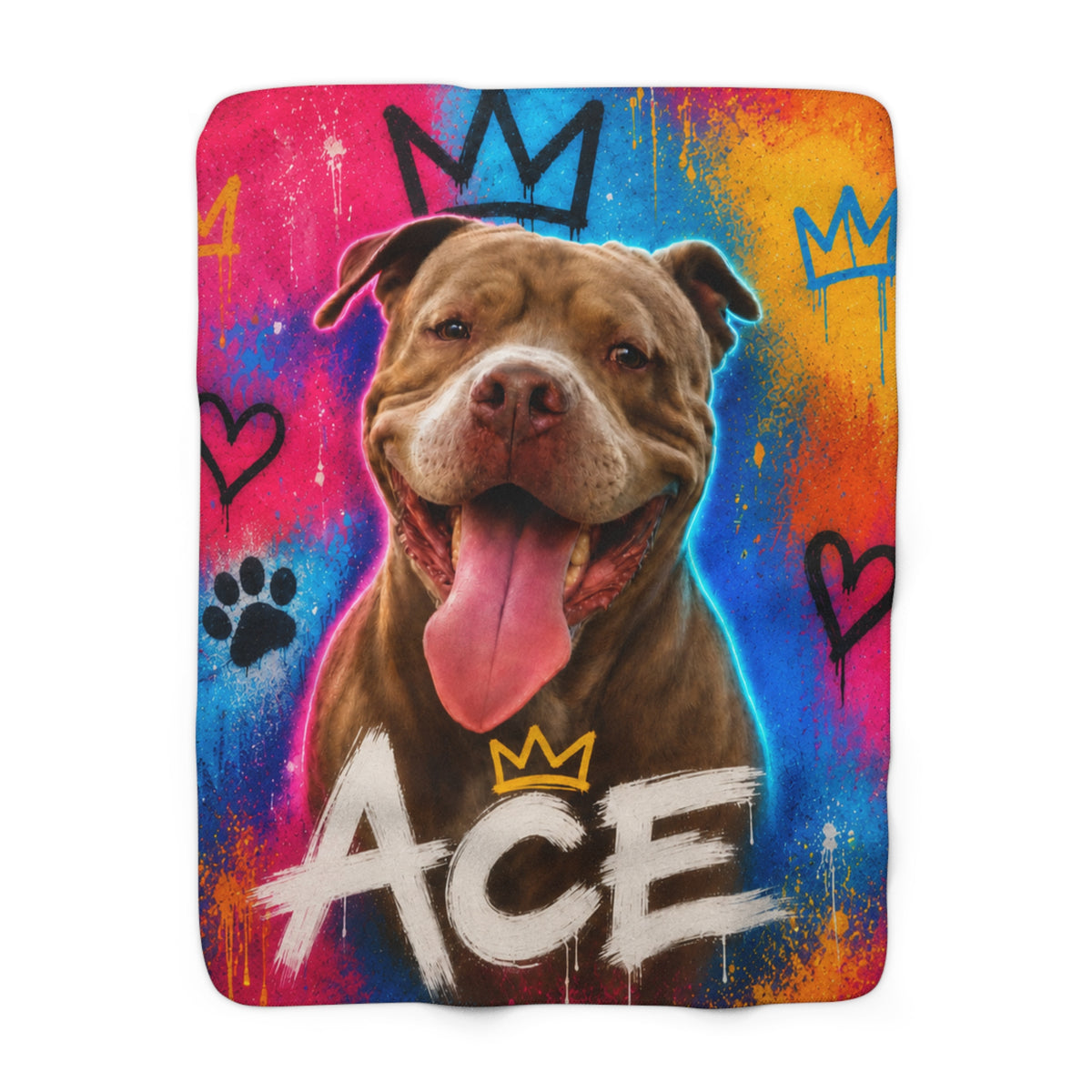 Street Art Custom Pet Sherpa Blanket