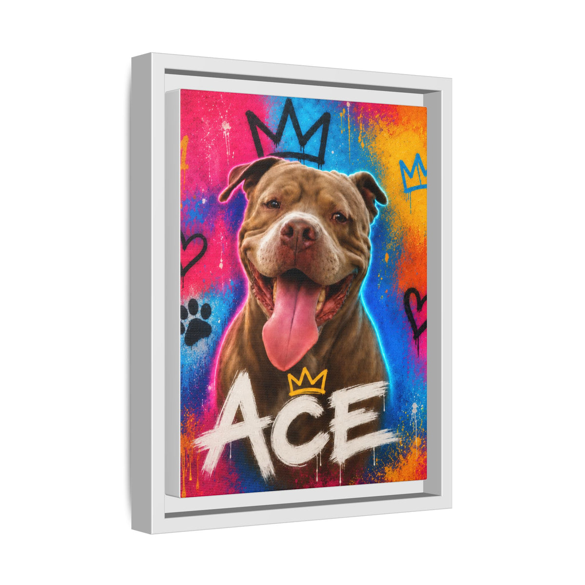 Street Art Custom Pet Framed Canvas
