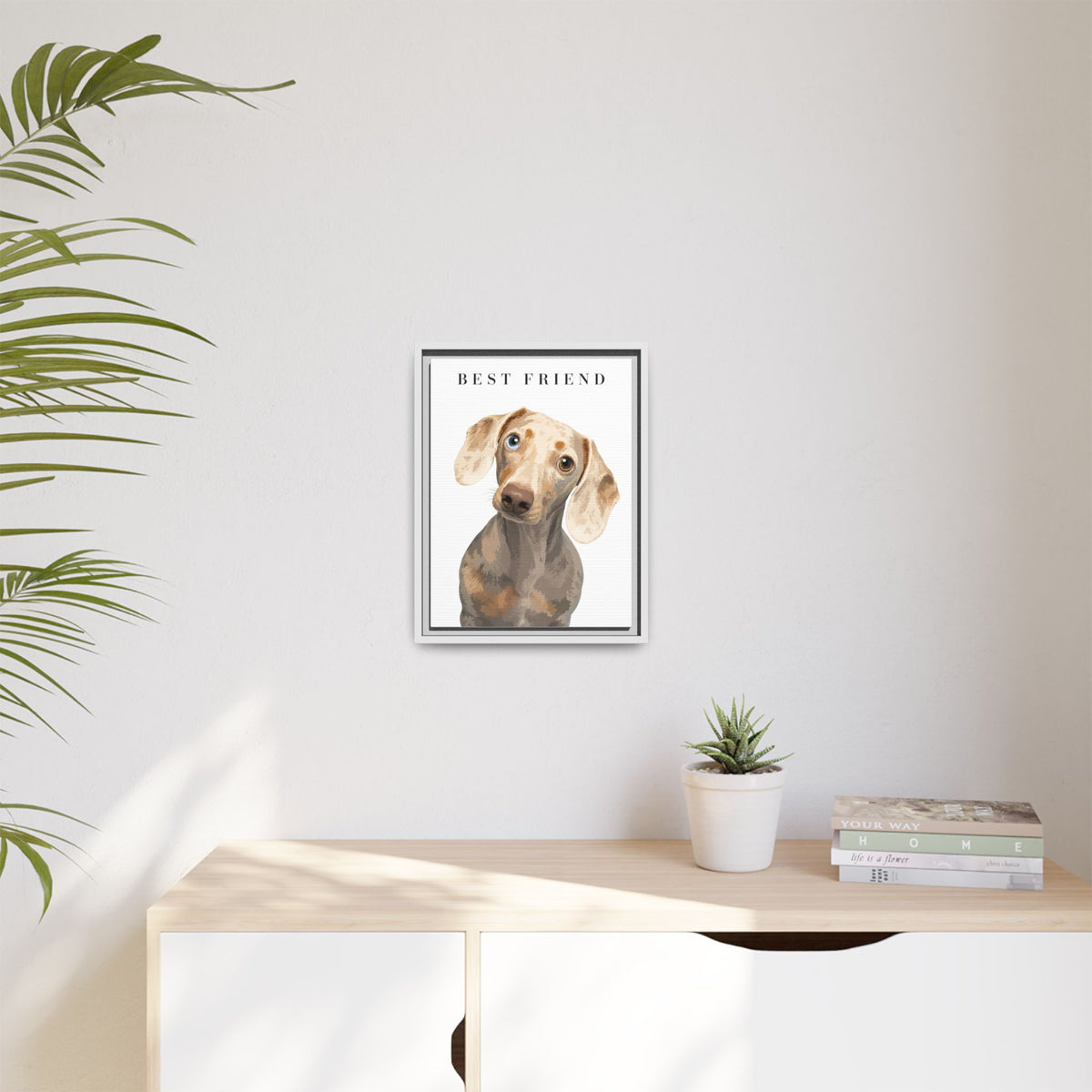 Modern Portrait Custom Pet Framed Canvas