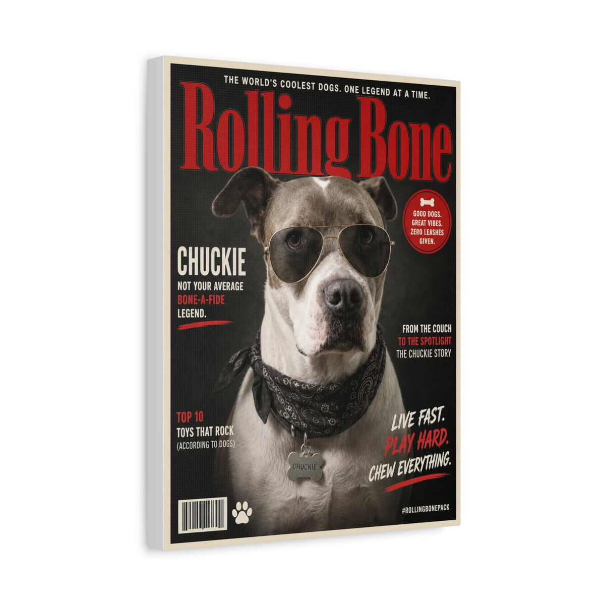 Rolling Bone Magazine Custom Pet Canvas