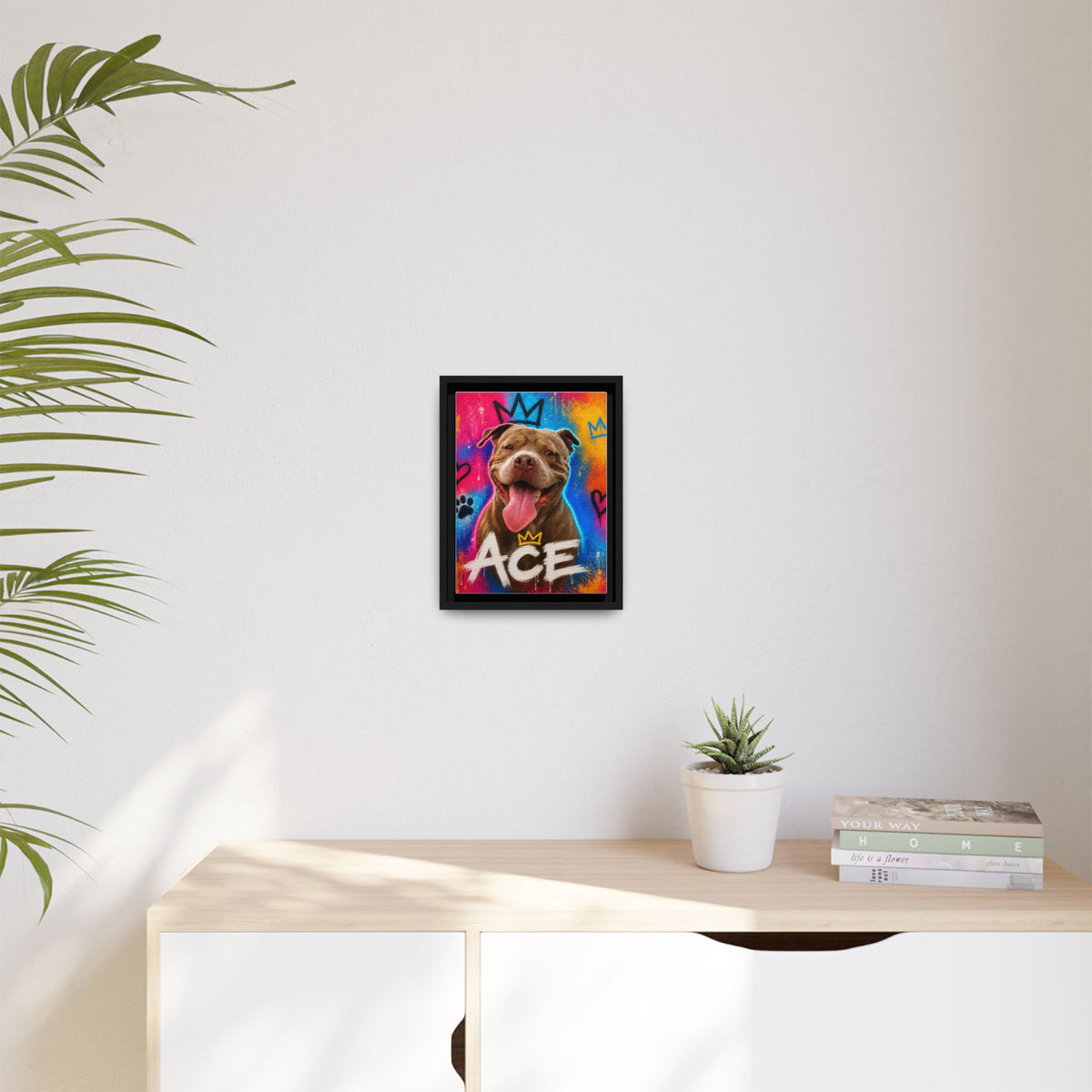 Street Art Custom Pet Framed Canvas