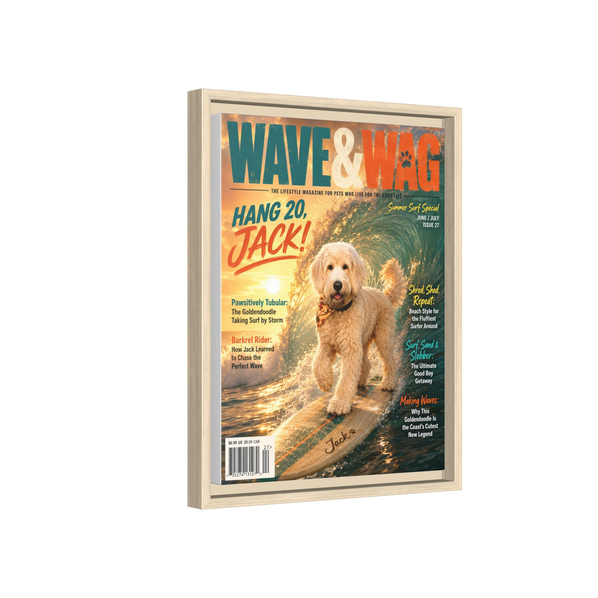 Wave & Wag Custom Pet Framed Canvas