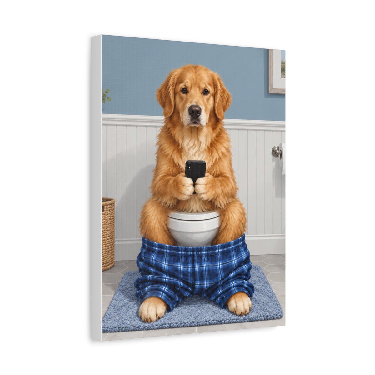 Sit & Scroll Custom Pet Canvas