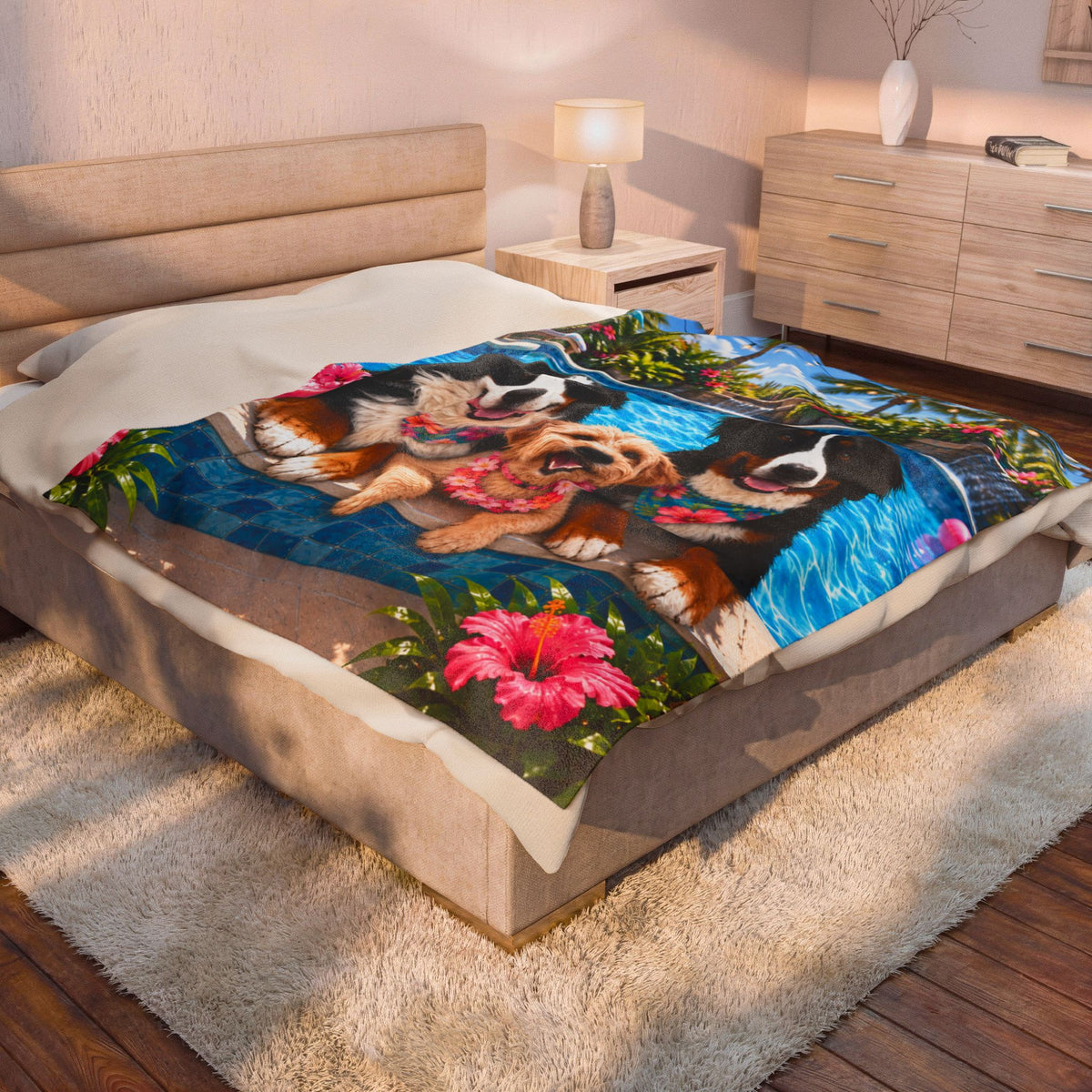 Pool Pawty Custom Pet Blanket
