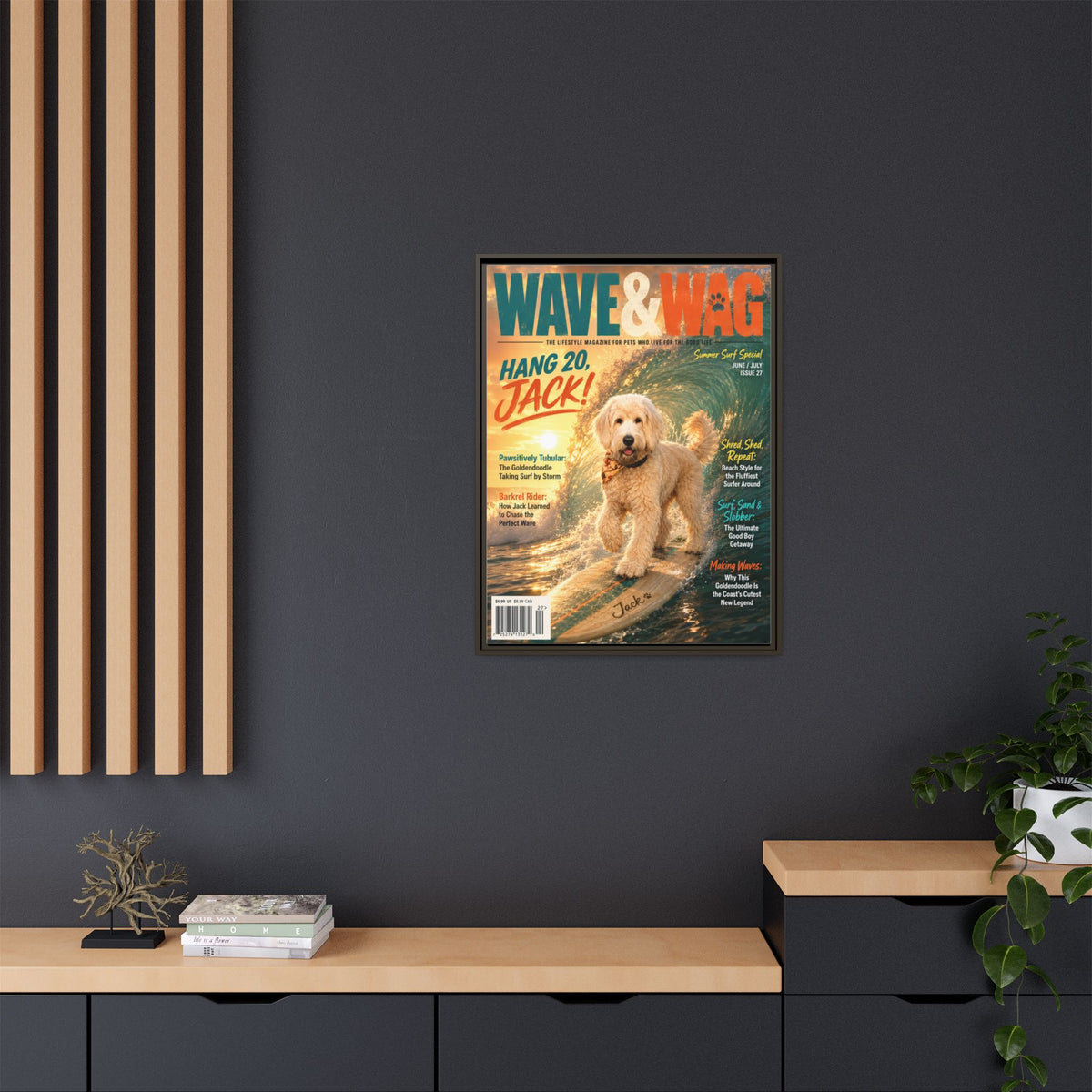 Wave & Wag Custom Pet Framed Canvas