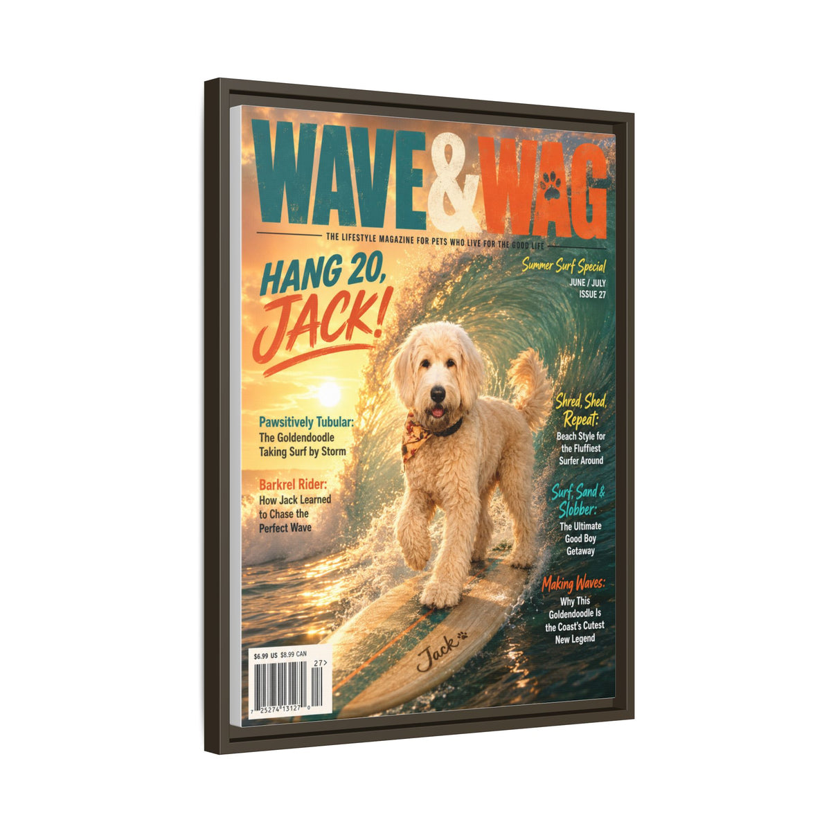 Wave & Wag Custom Pet Framed Canvas