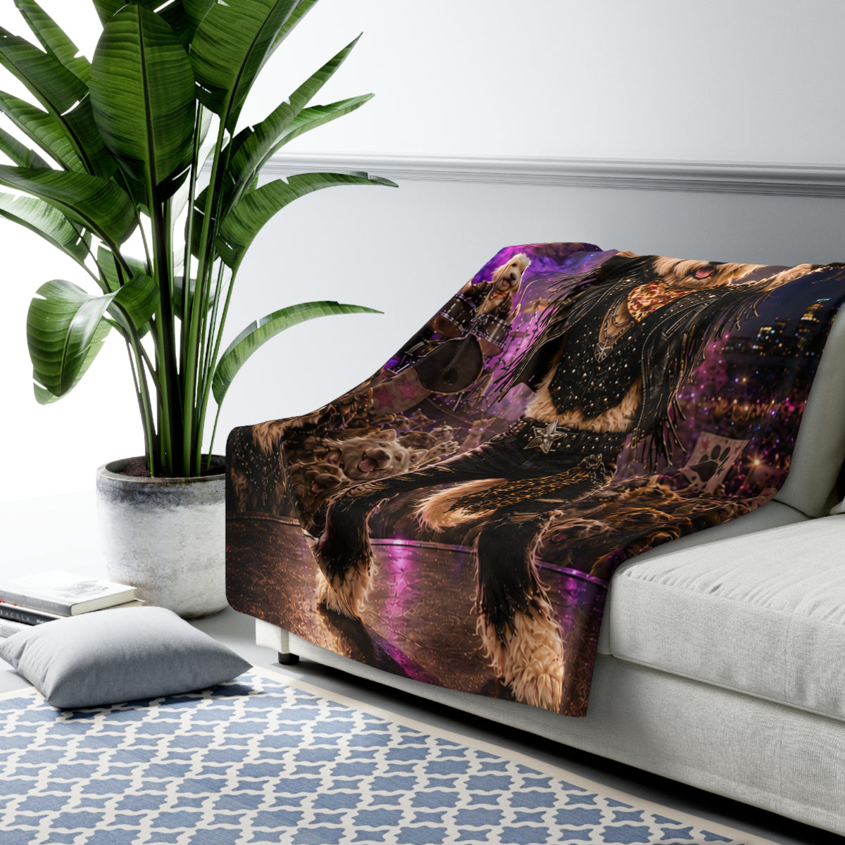 Rockstar Custom Pet Sherpa Blanket