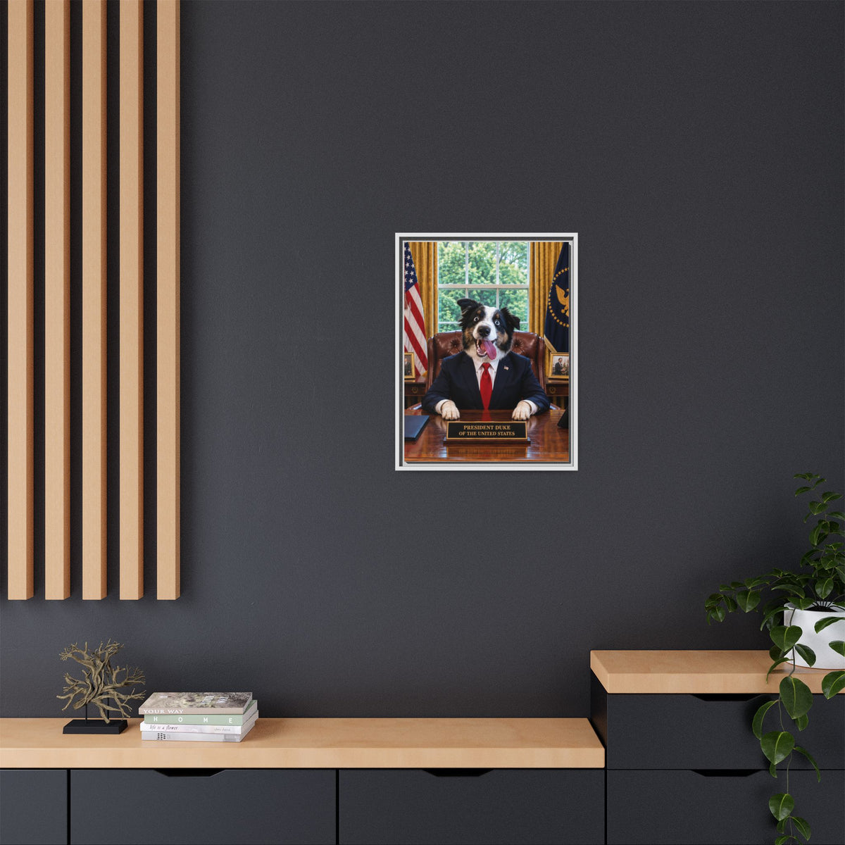President Custom Pet Framed Canvas