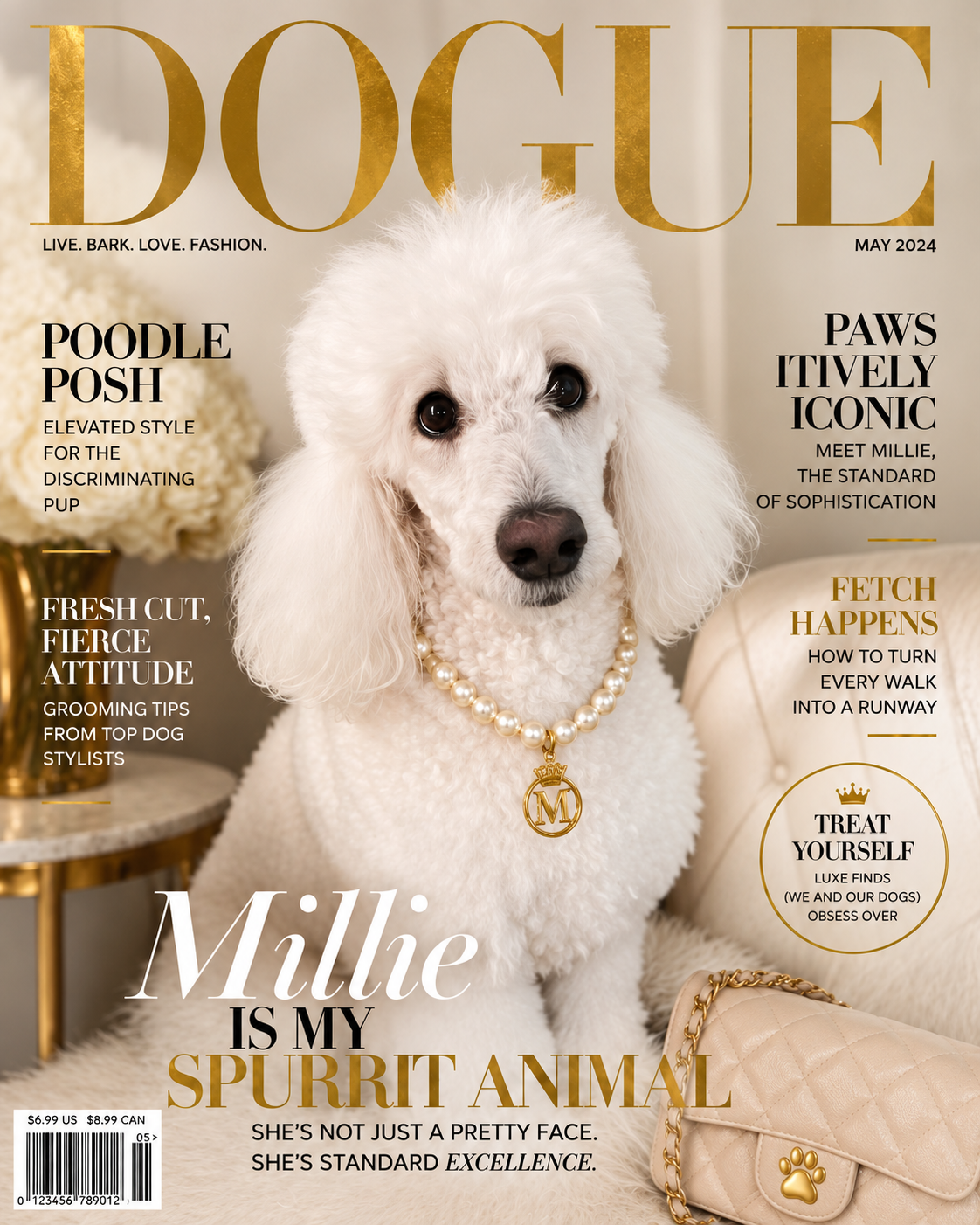 Dogue custom pet portrait artwork