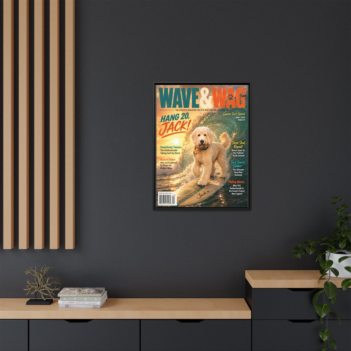 Wave & Wag Custom Pet Framed Canvas