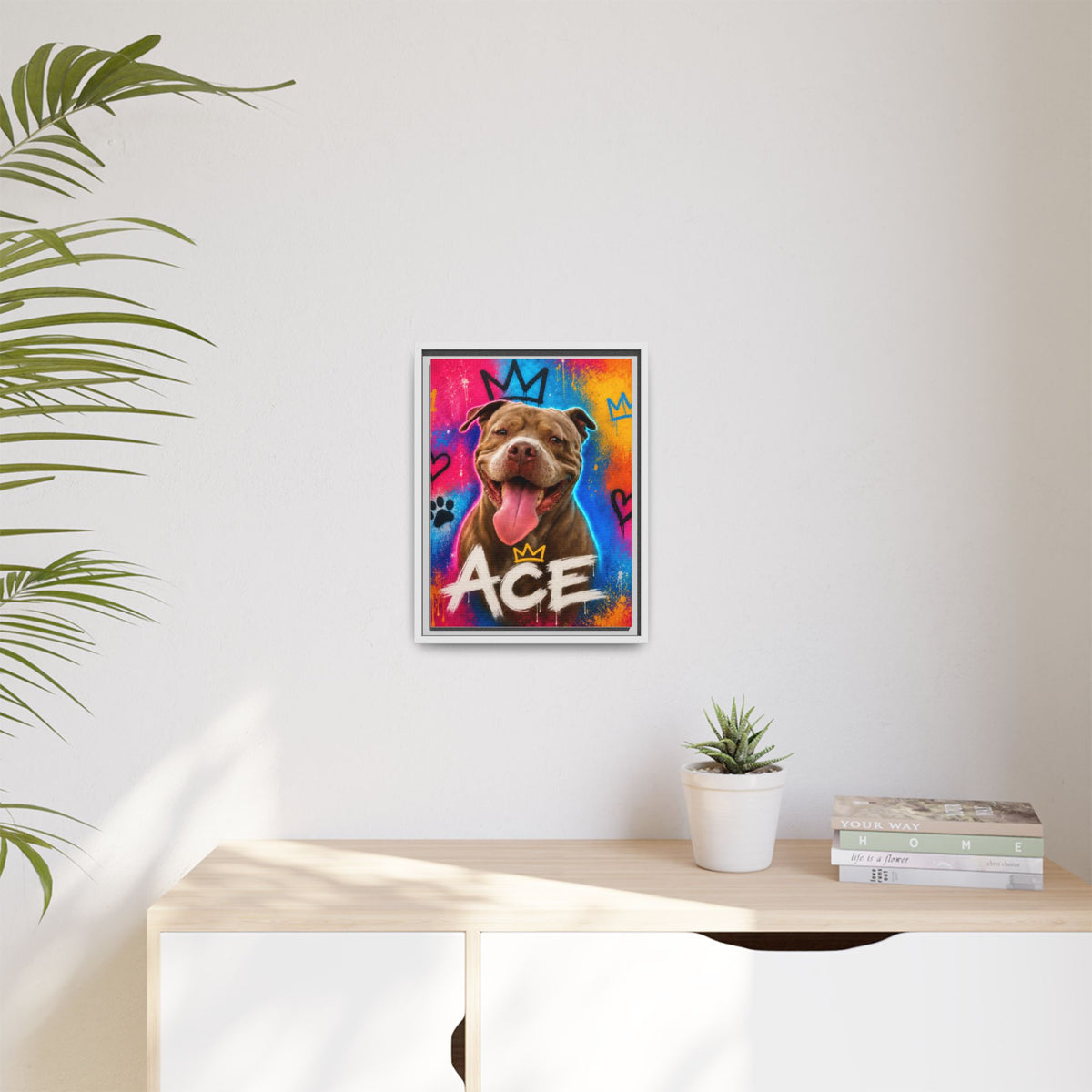 Street Art Custom Pet Framed Canvas