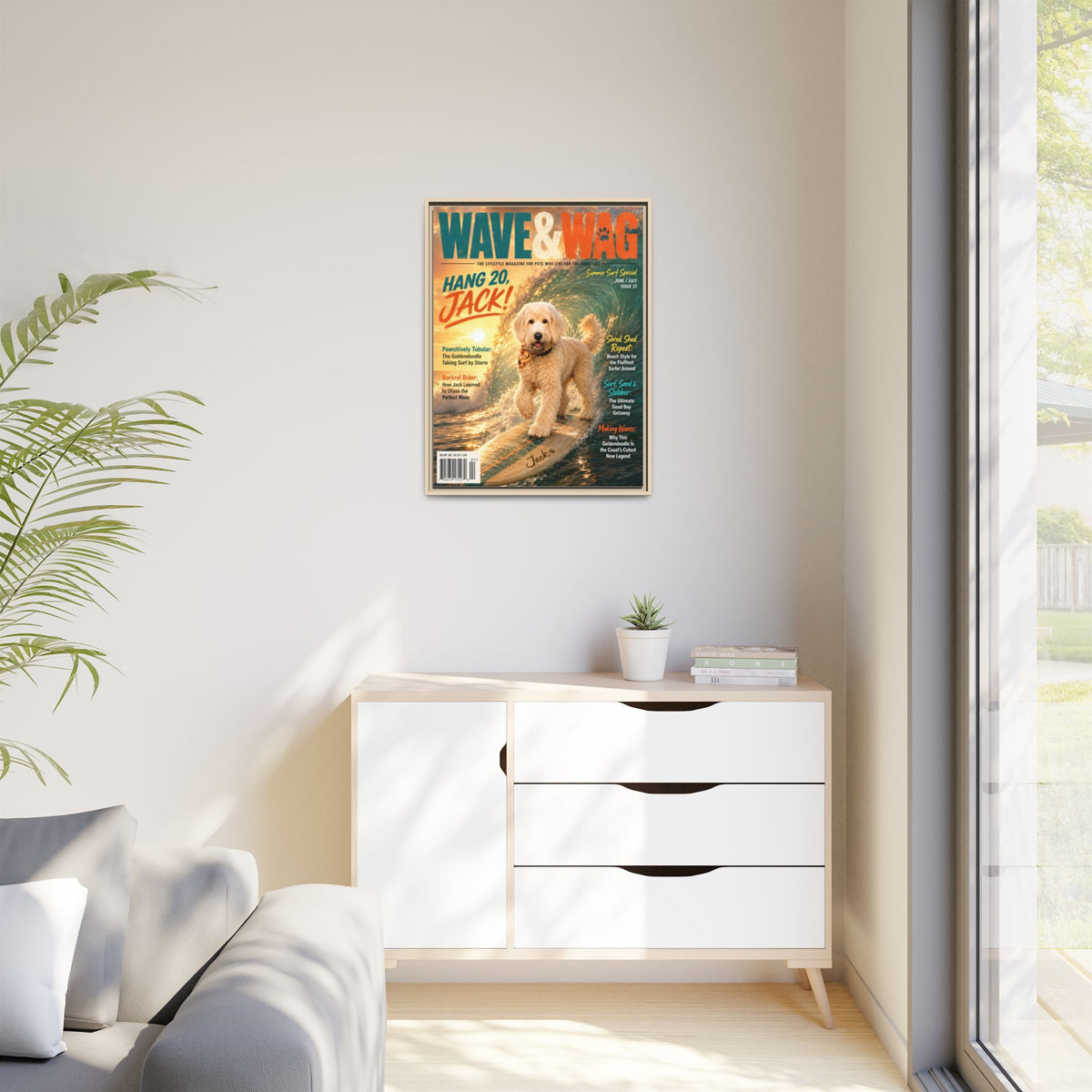 Wave & Wag Custom Pet Framed Canvas
