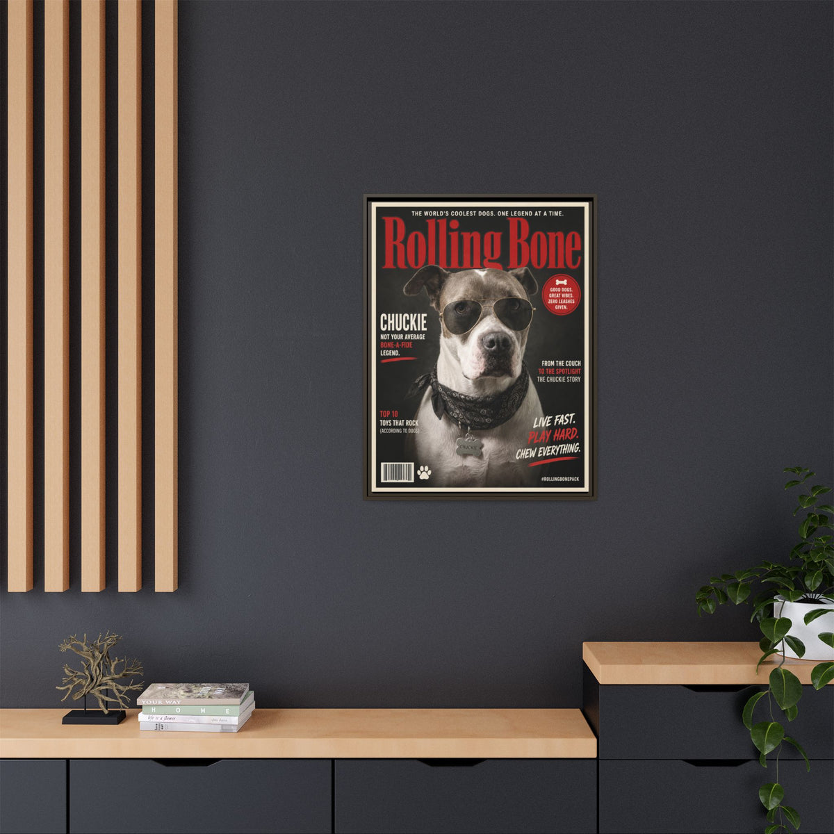 Rolling Bone Magazine Custom Pet Framed Canvas