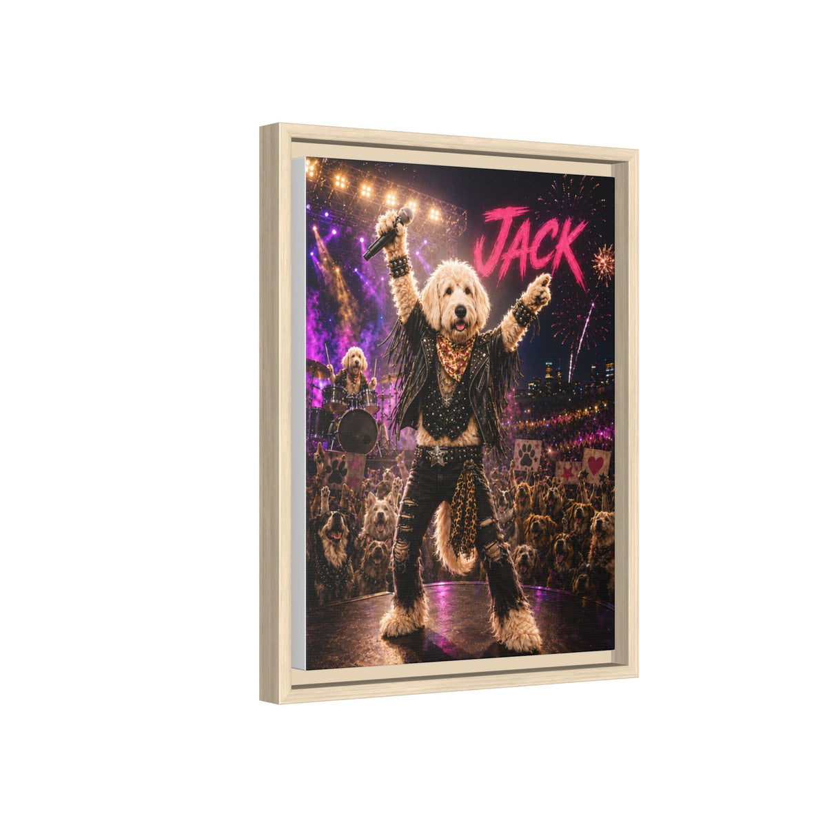 Rockstar Custom Pet Framed Canvas