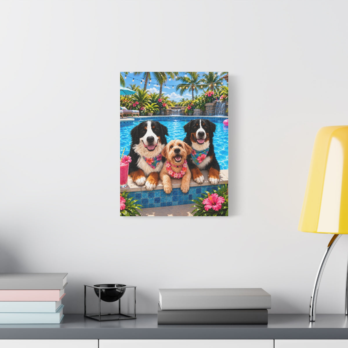 Pool Pawty Custom Pet Canvas