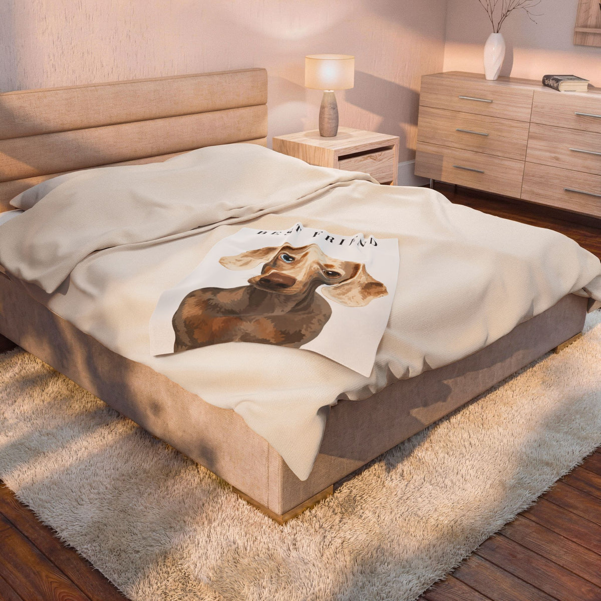 Modern Portrait Custom Pet Blanket