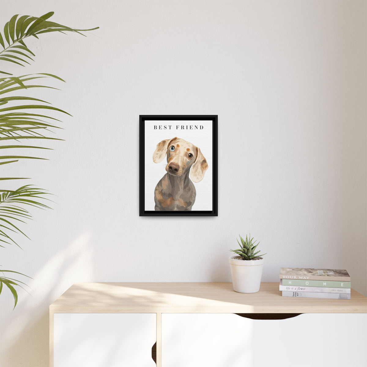 Modern Portrait Custom Pet Framed Canvas