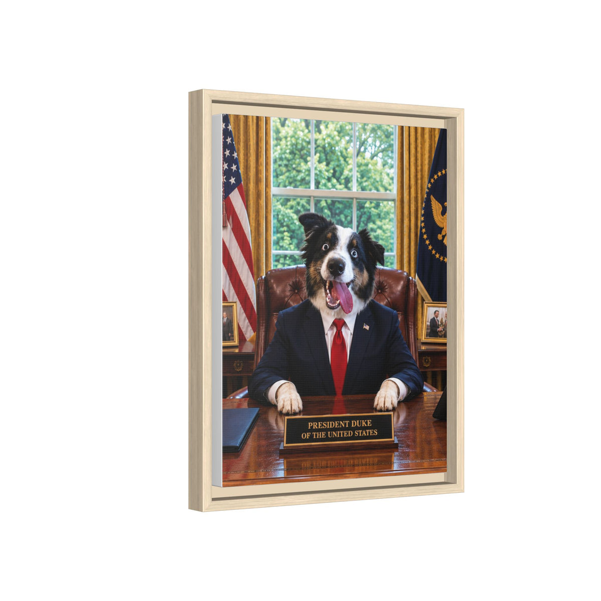 President Custom Pet Framed Canvas