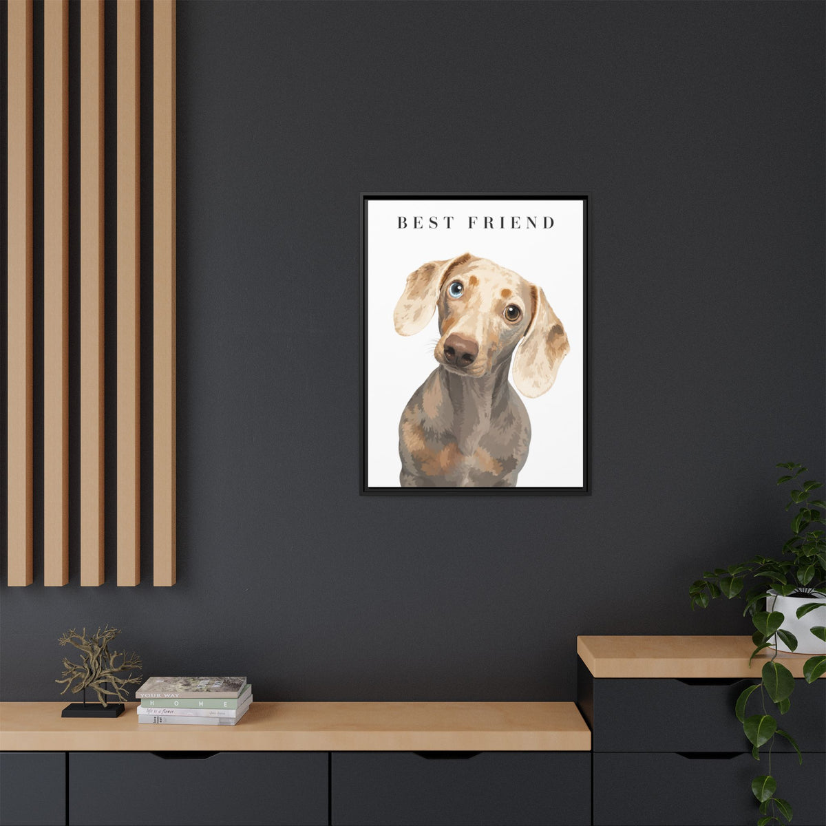 Modern Portrait Custom Pet Framed Canvas