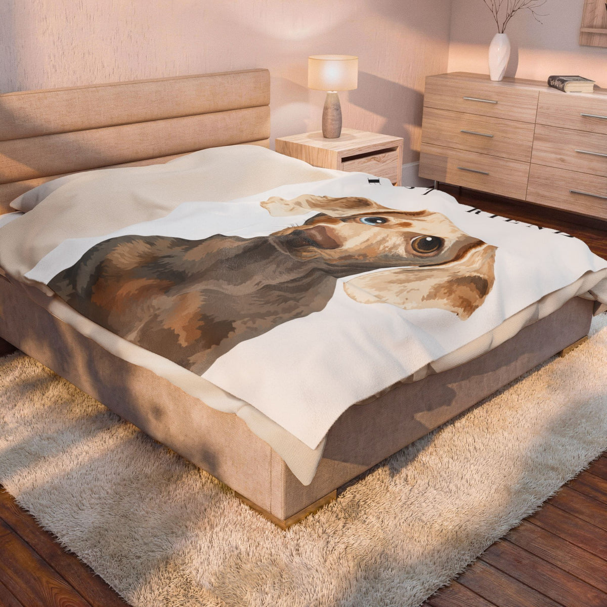 Modern Portrait Custom Pet Blanket
