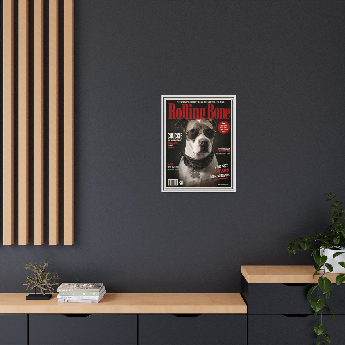 Rolling Bone Magazine Custom Pet Framed Canvas