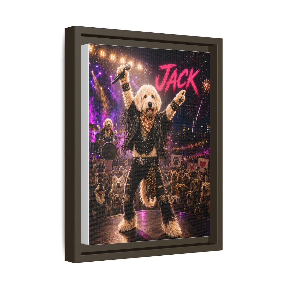 Rockstar Custom Pet Framed Canvas
