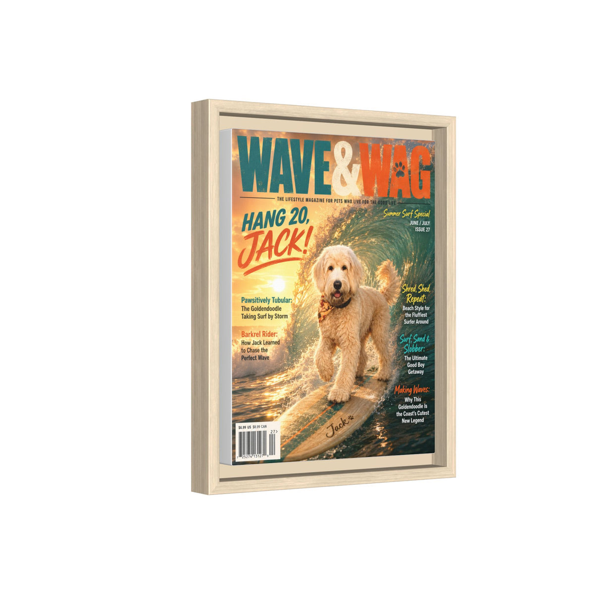 Wave & Wag Custom Pet Framed Canvas