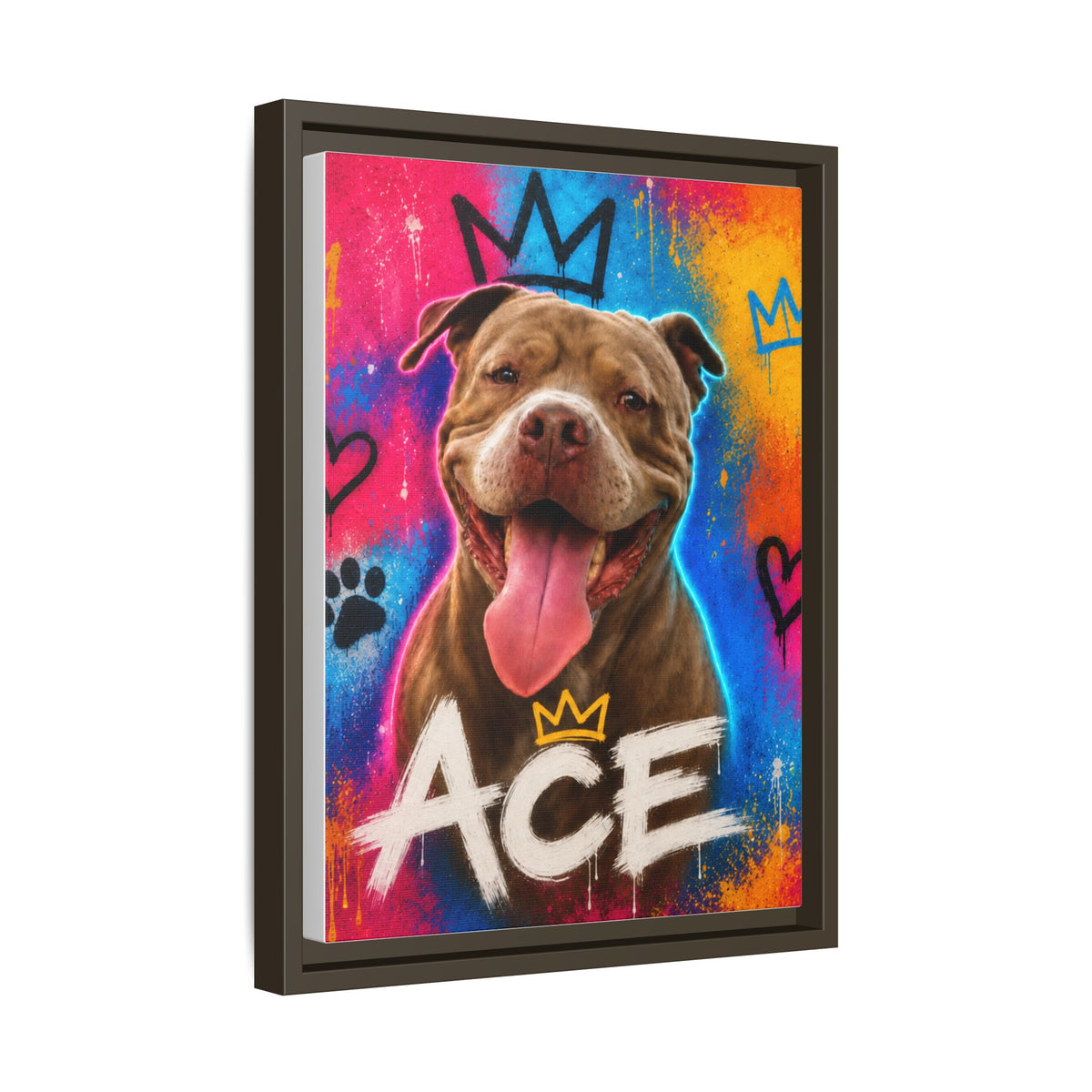 Street Art Custom Pet Framed Canvas