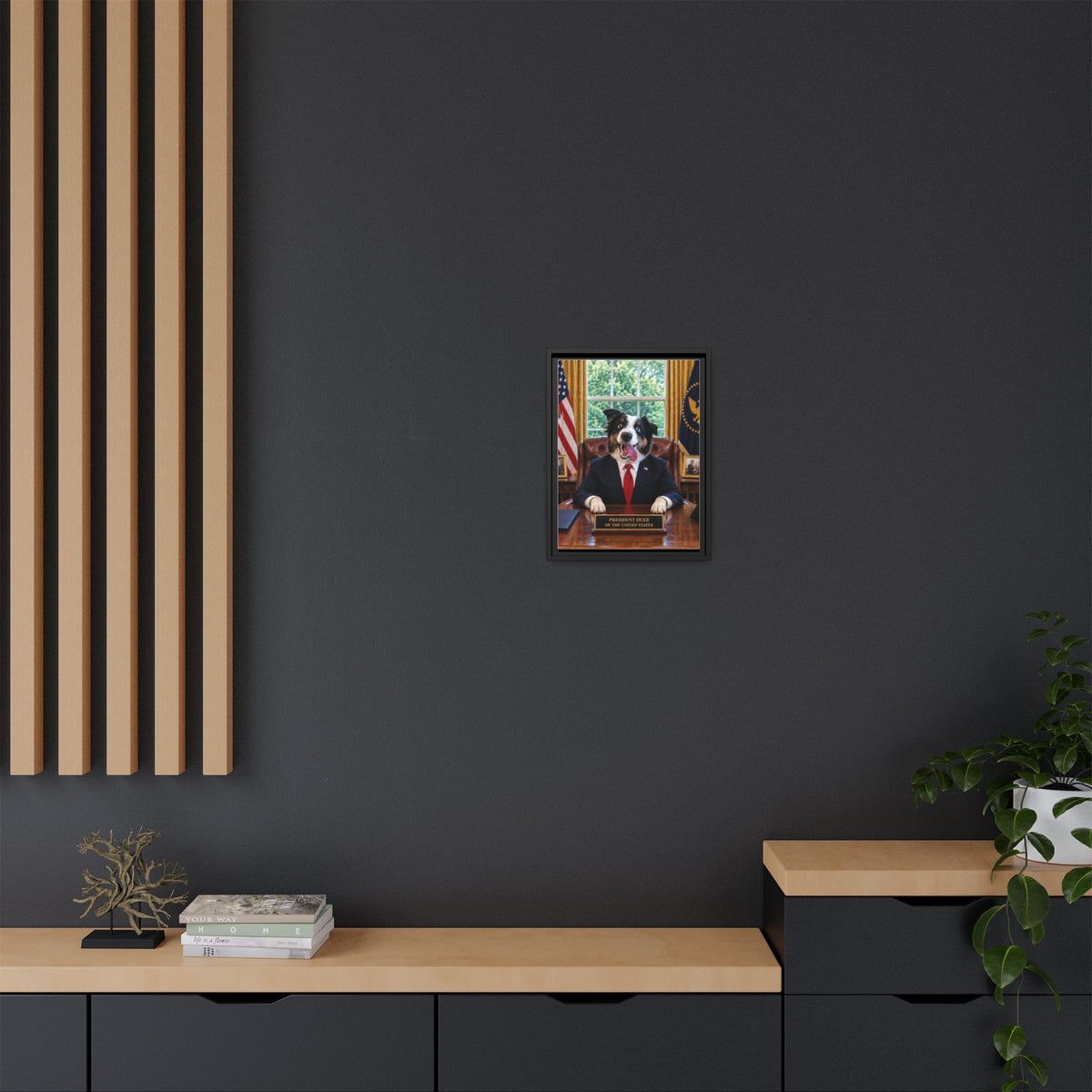 President Custom Pet Framed Canvas
