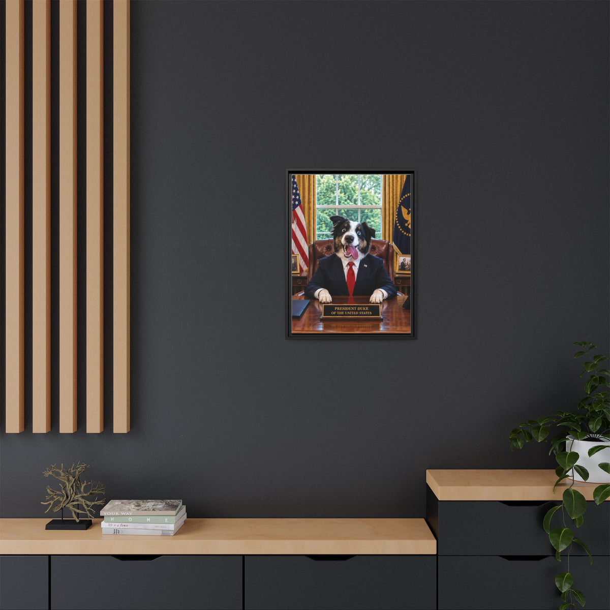 President Custom Pet Framed Canvas