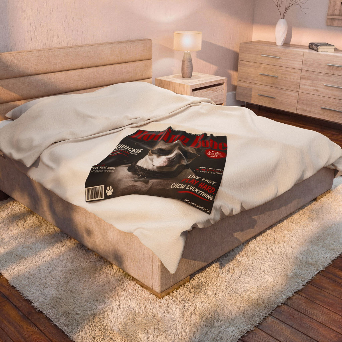 Rolling Bone Magazine Custom Pet Blanket