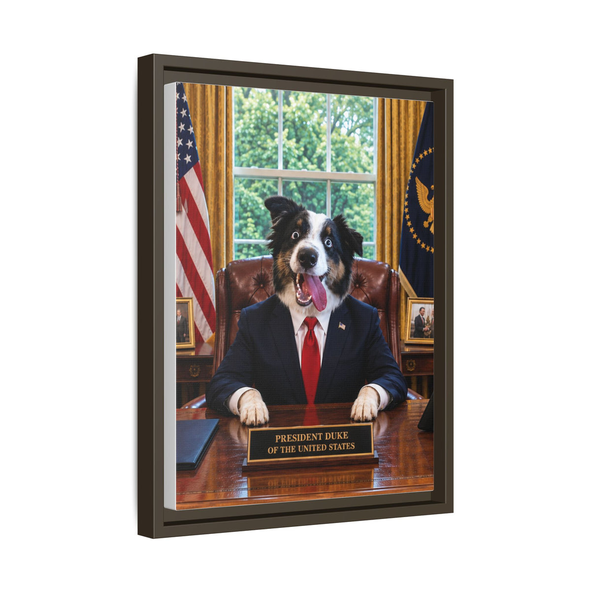 President Custom Pet Framed Canvas