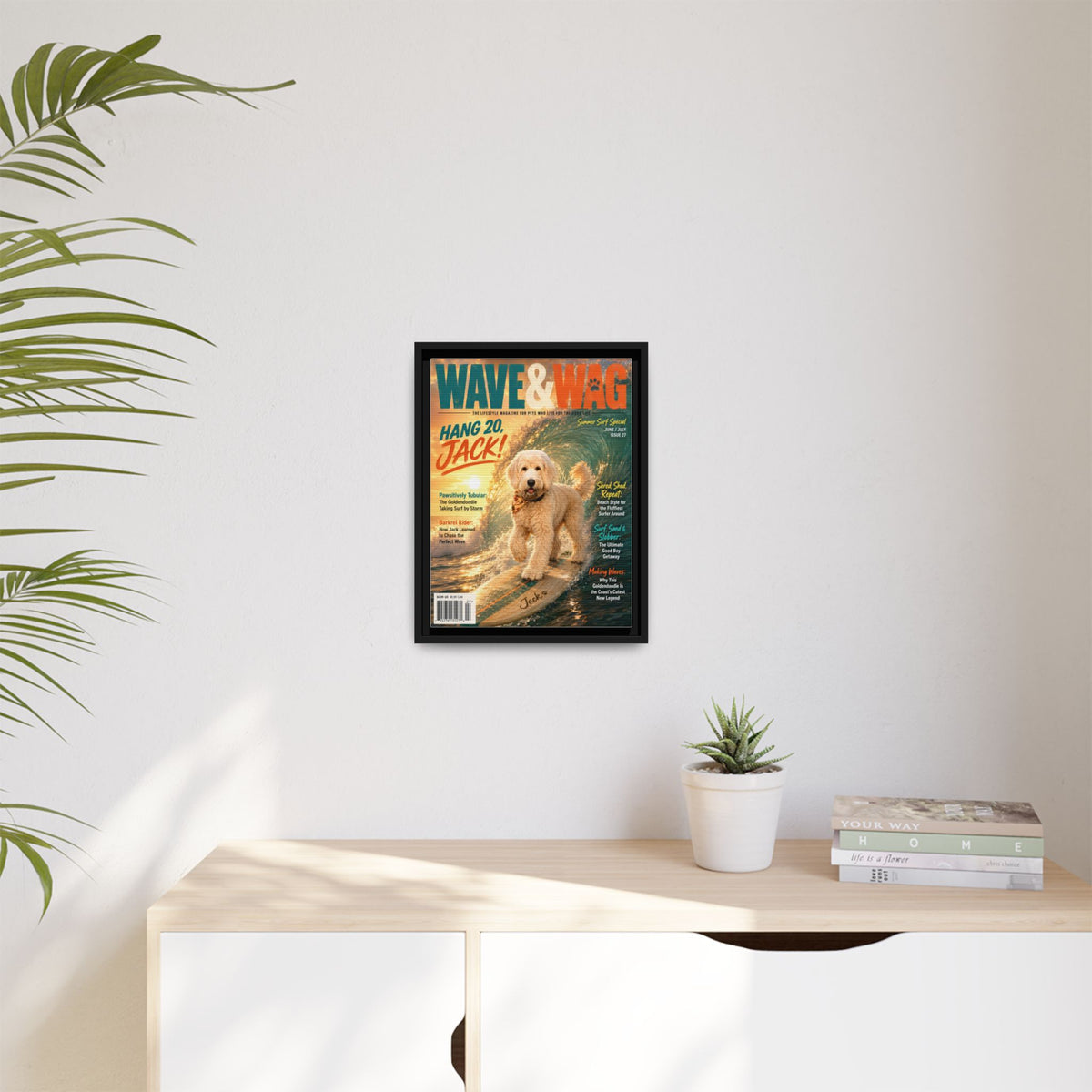 Wave & Wag Custom Pet Framed Canvas