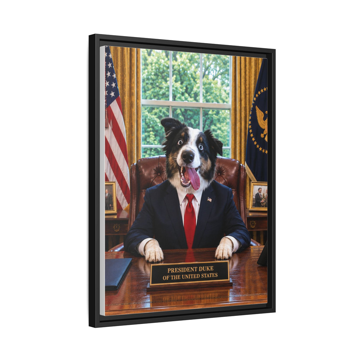 President Custom Pet Framed Canvas