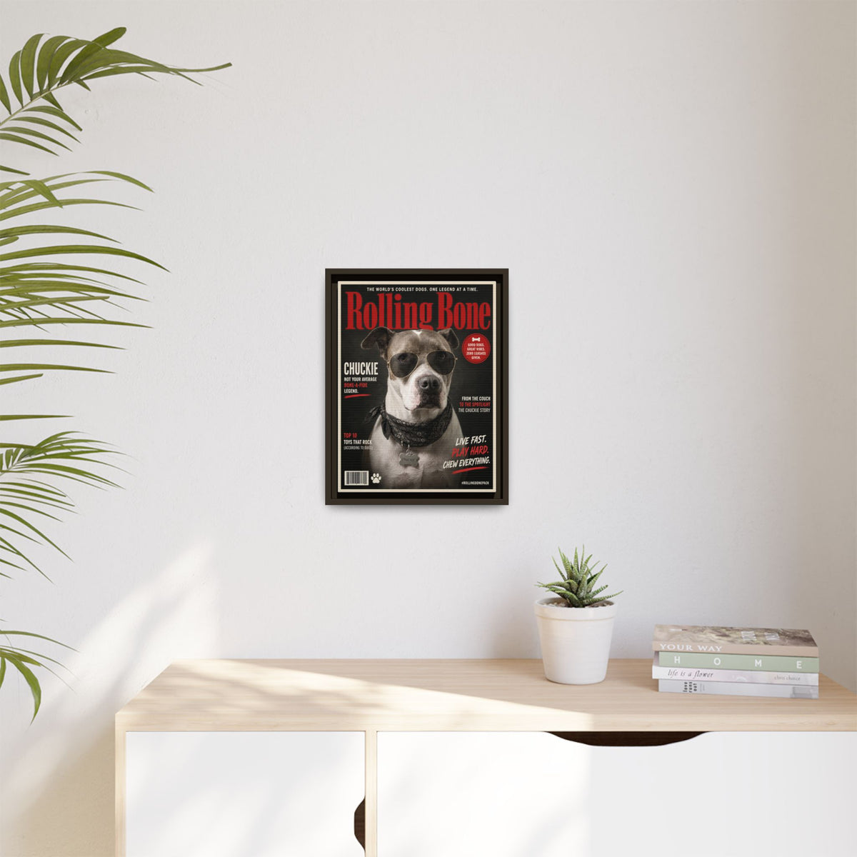 Rolling Bone Magazine Custom Pet Framed Canvas