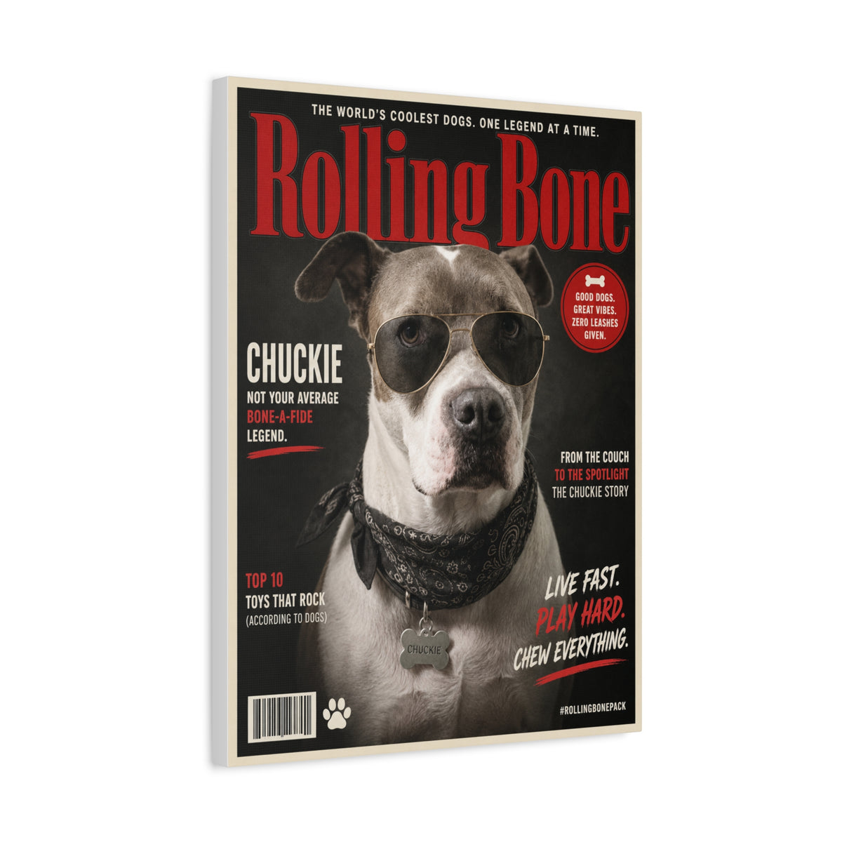 Rolling Bone Magazine Custom Pet Canvas