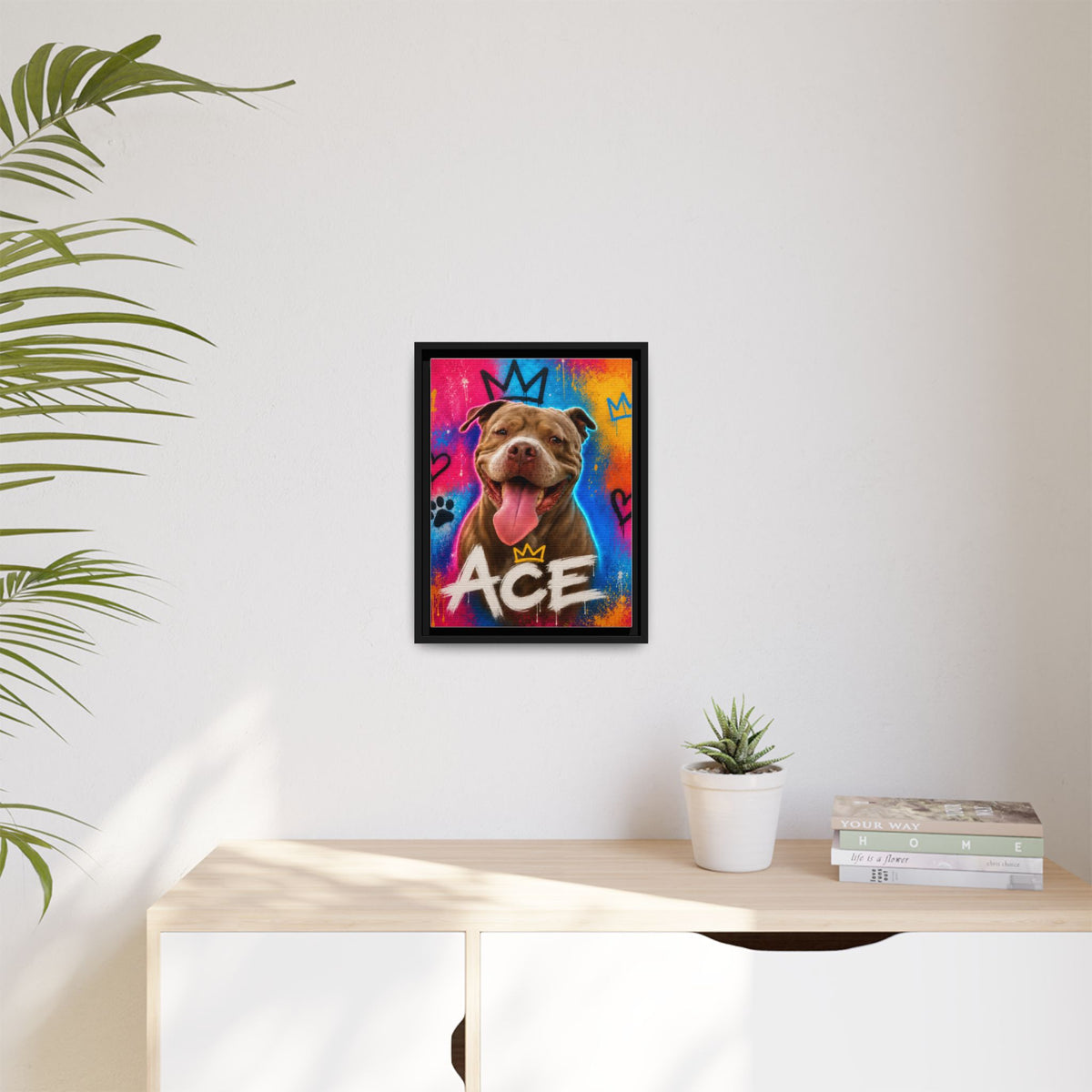 Street Art Custom Pet Framed Canvas