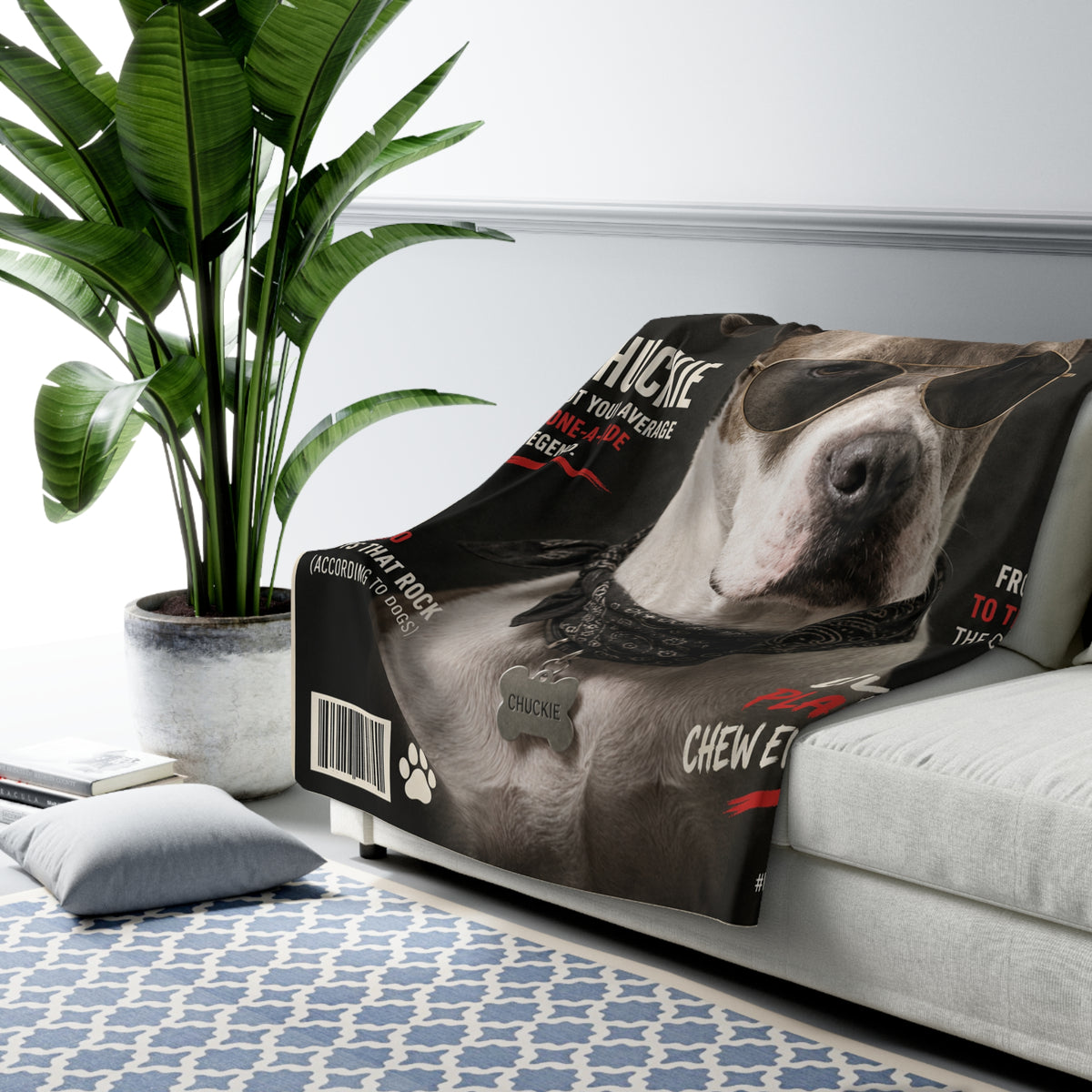 Rolling Bone Magazine Custom Pet Sherpa Blanket