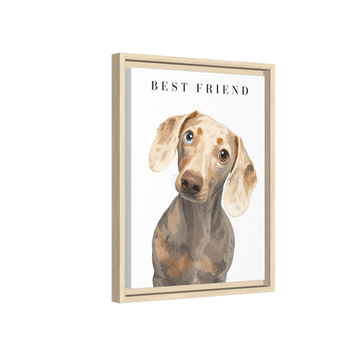 Modern Portrait Custom Pet Framed Canvas