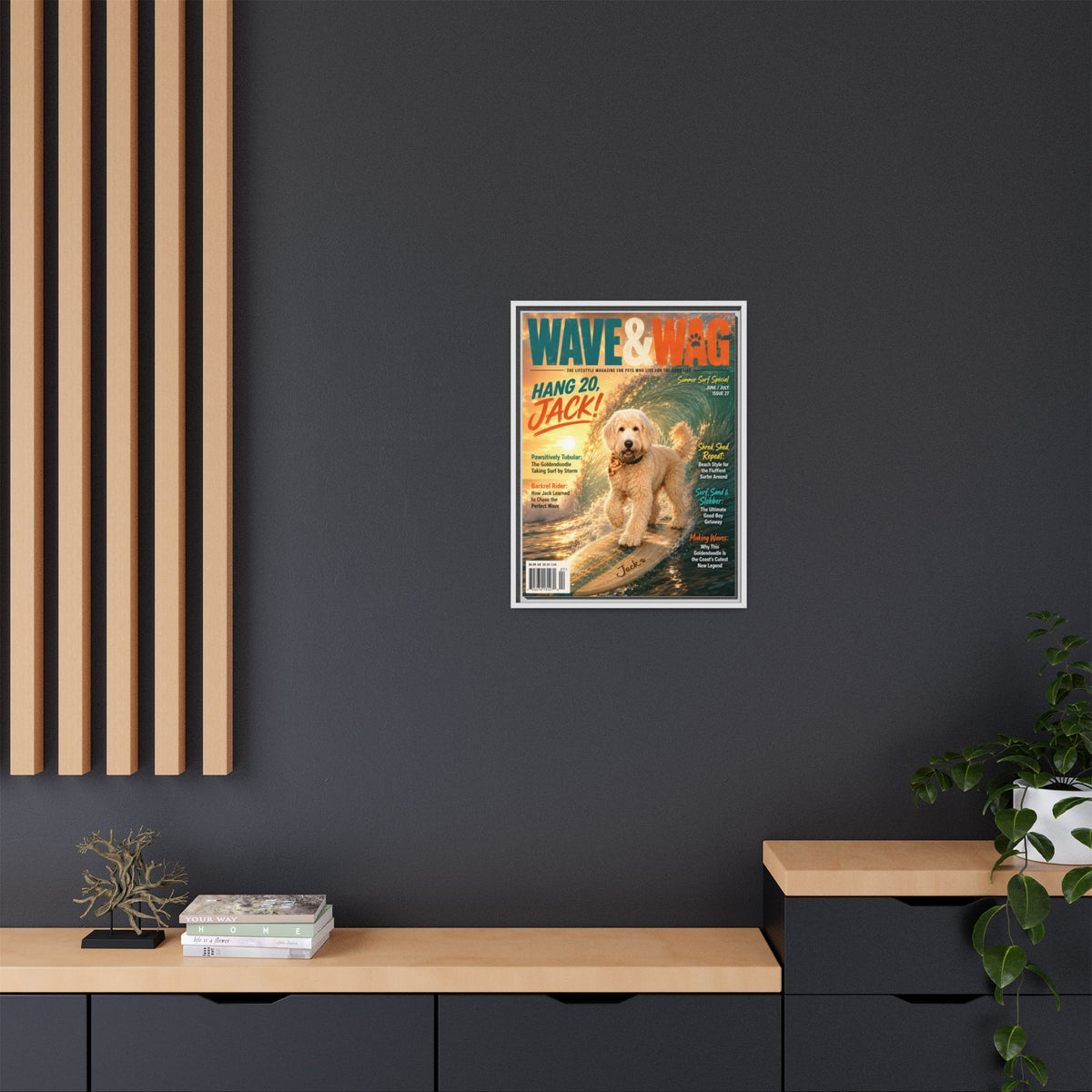 Wave & Wag Custom Pet Framed Canvas