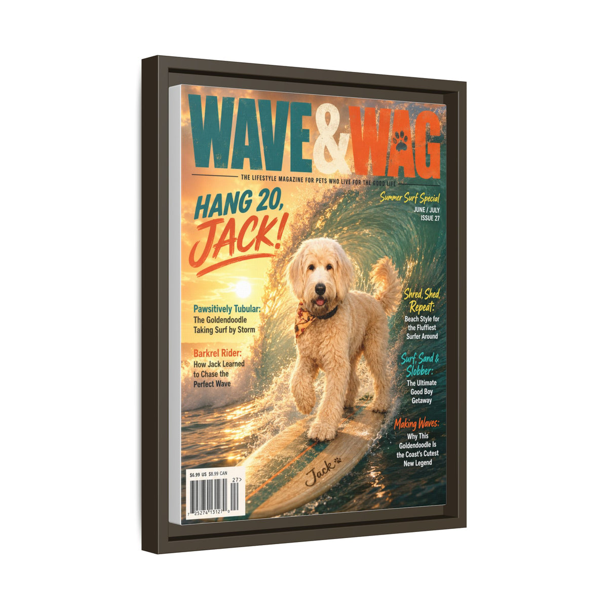Wave & Wag Custom Pet Framed Canvas