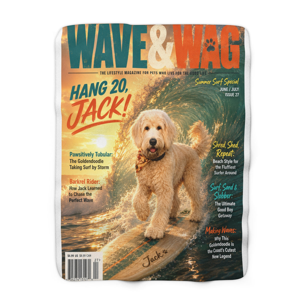 Wave & Wag Custom Pet Sherpa Blanket