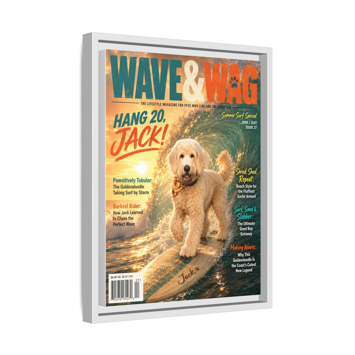 Wave & Wag Custom Pet Framed Canvas