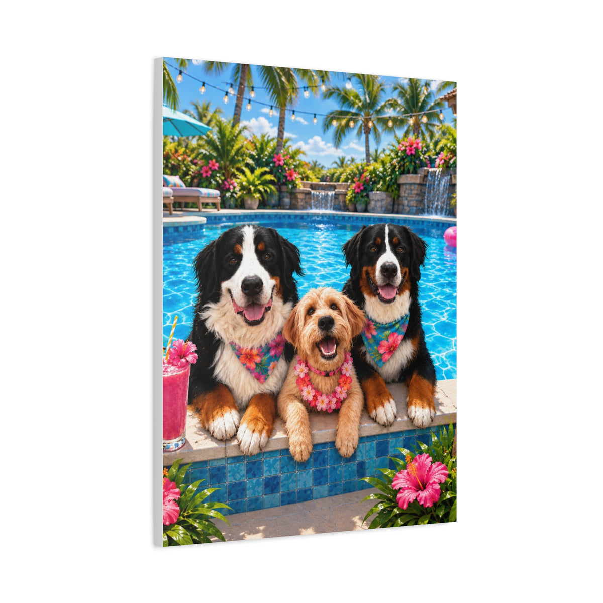 Pool Pawty Custom Pet Canvas
