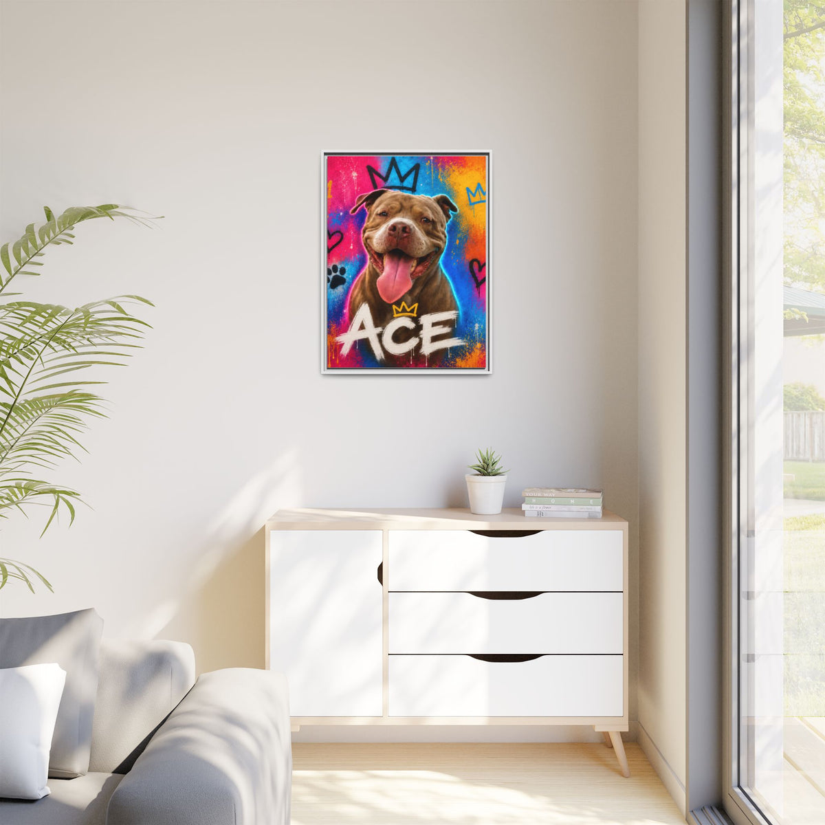 Street Art Custom Pet Framed Canvas