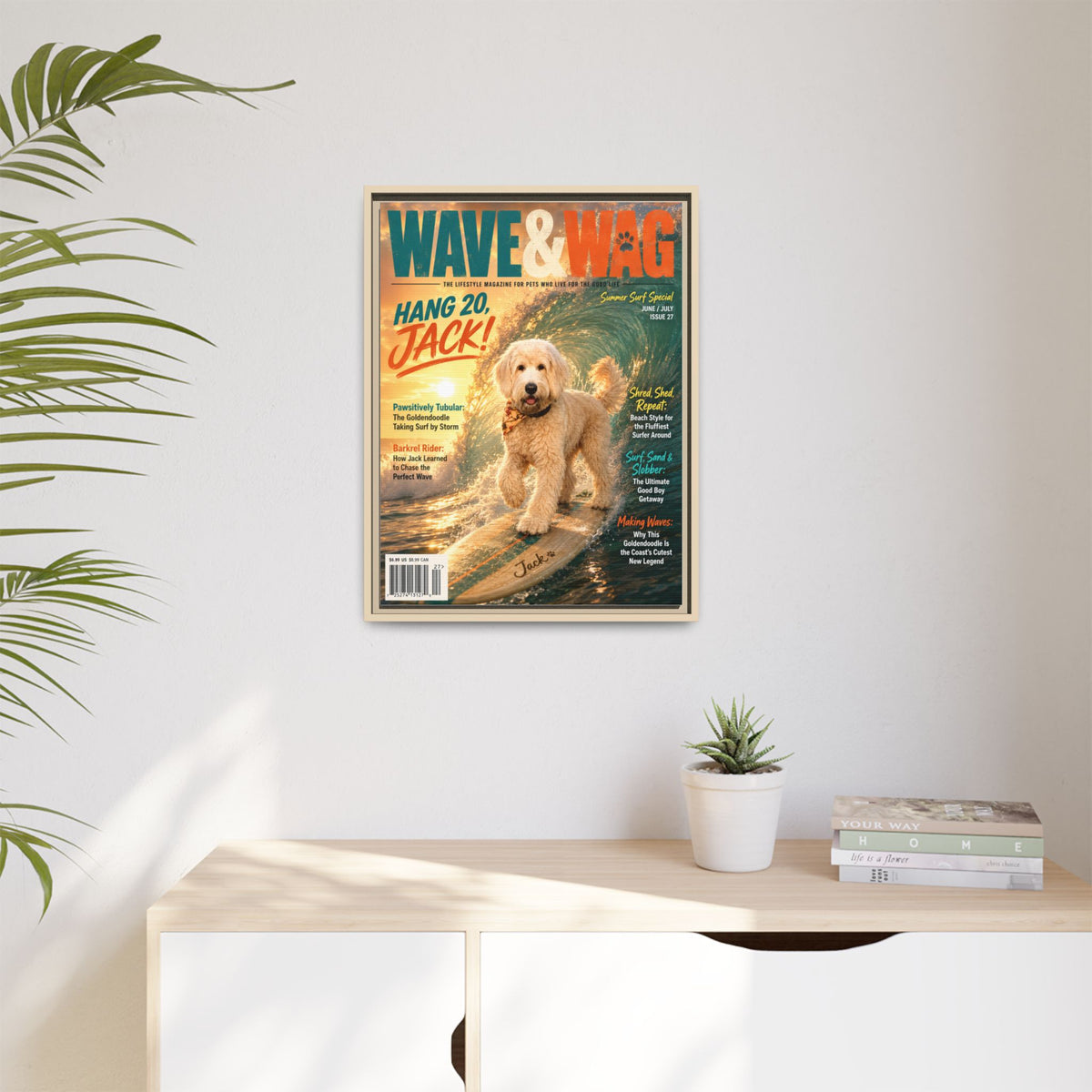 Wave & Wag Custom Pet Framed Canvas