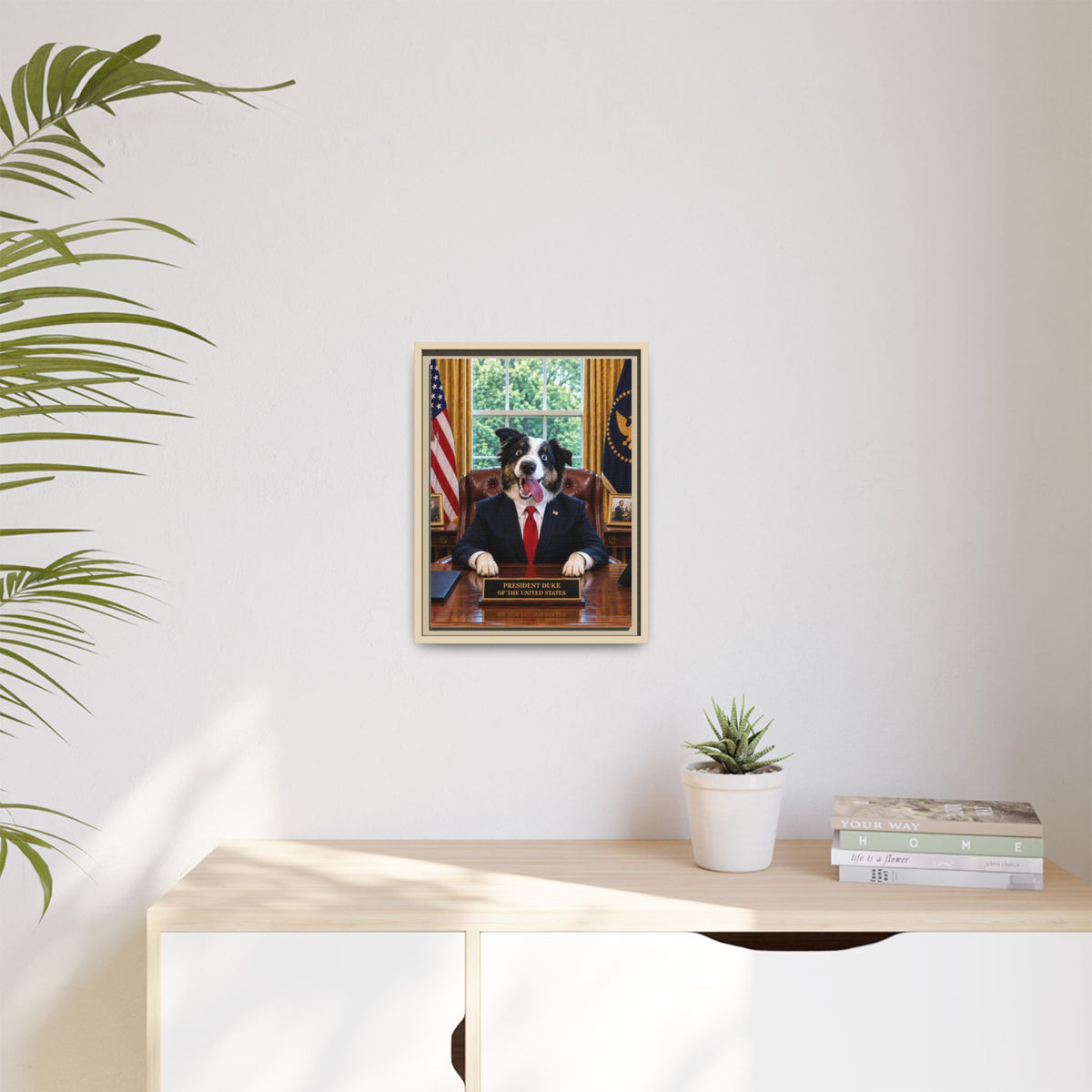President Custom Pet Framed Canvas