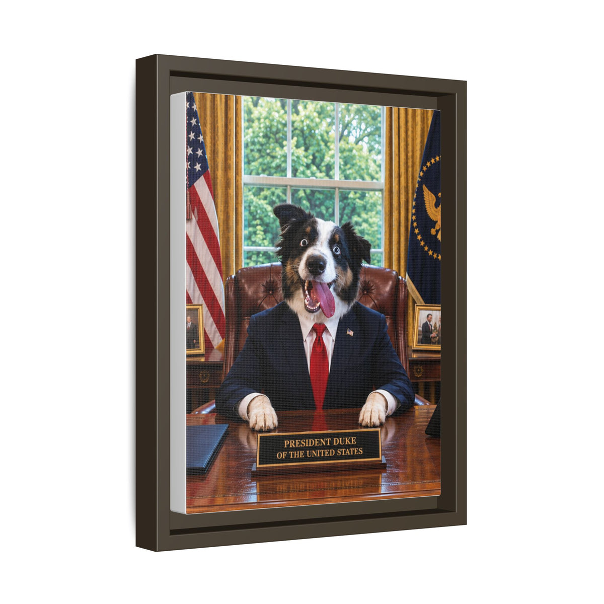 President Custom Pet Framed Canvas