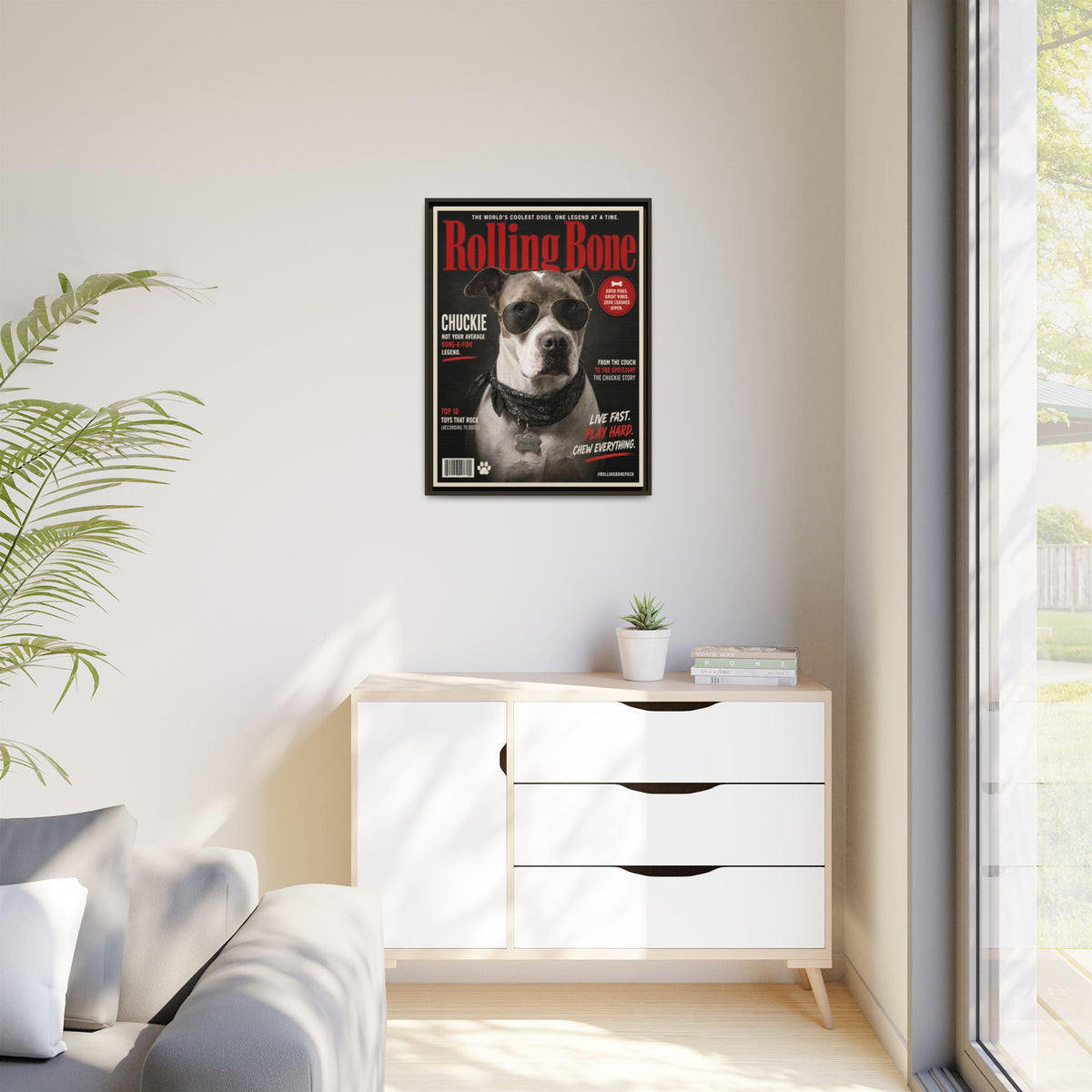 Rolling Bone Magazine Custom Pet Framed Canvas